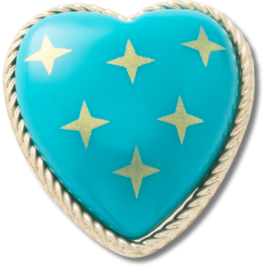 Turquoise and Gold Heart - US 9393