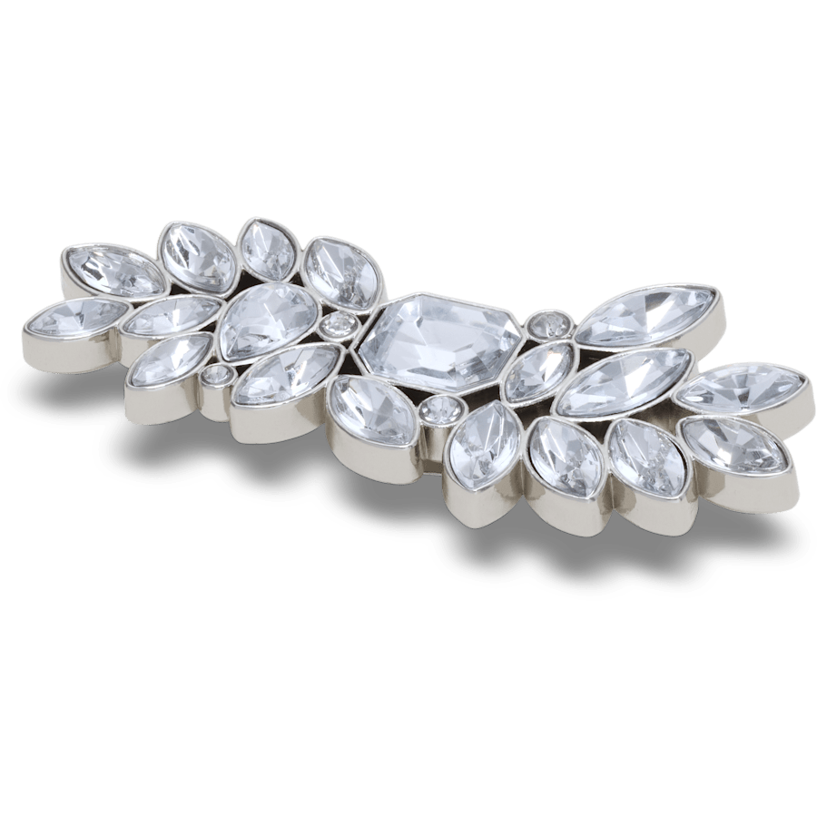 Silver leaf gem charm - US 8909
