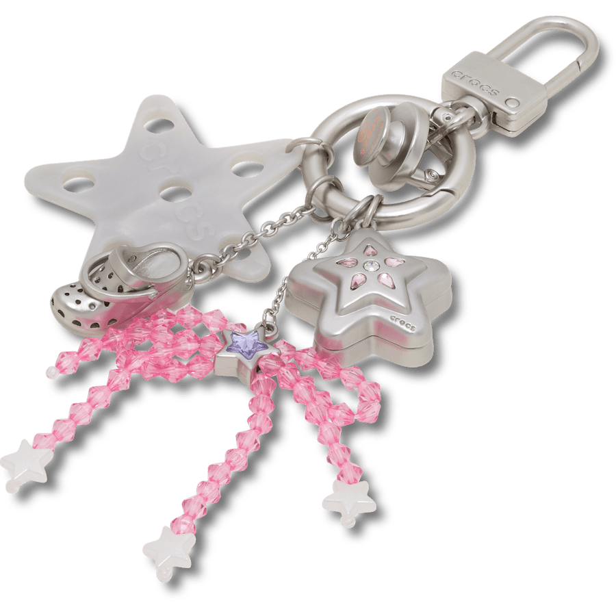 Stars and Beaded Bow Bag Charm - US 9107