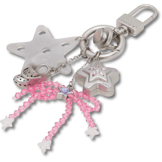 Stars and Beaded Bow Bag Charm - US 9107