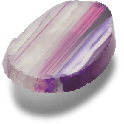 Purple Glass Cut Stone - US 4445