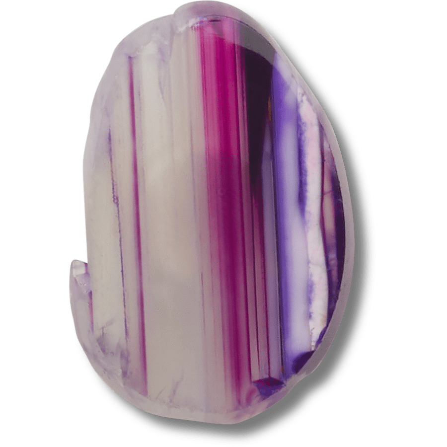Purple Glass Cut Stone - US 4445