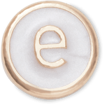 Tiny Pearlized Letter E - US 8612