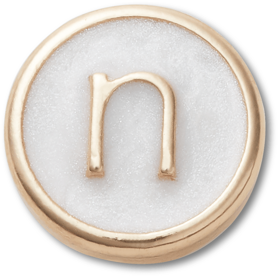 Tiny Pearlized Letter N - US 8899