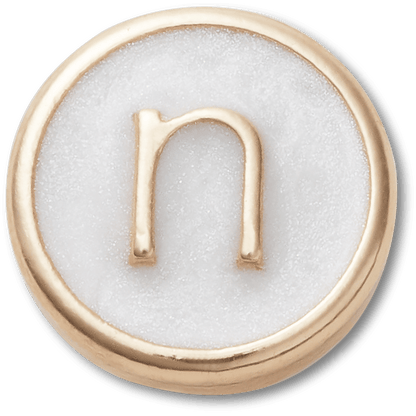 Tiny Pearlized Letter N - US 8899