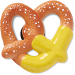 Pretzel Dipped in Mustard - US 5102