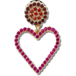 Pink Beaded Heart - US 2497