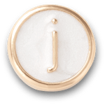 Tiny Pearlized Letter J - US 1141