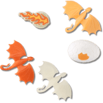 Glow In The Dark Dragon 5 Pack - US 3532
