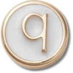 Tiny Pearlized Letter Q - US 2227