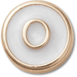 Tiny Pearlized Letter O - US 0729