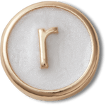 Tiny Pearlized Letter R - US 0222