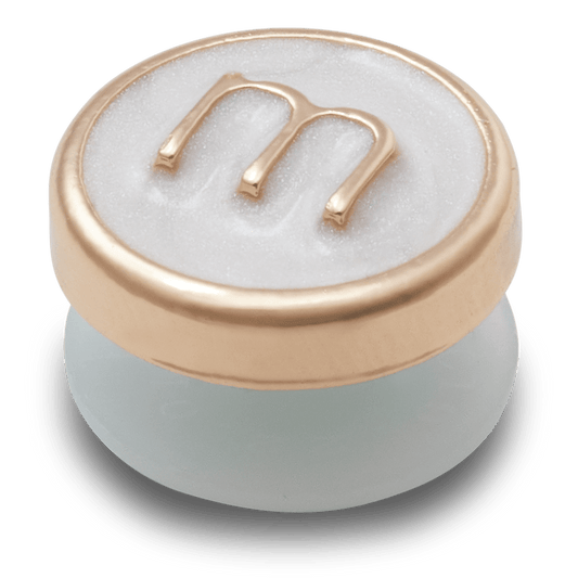 Tiny Pearlized Letter M - US 7939