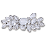 Silver leaf gem charm - US 8909