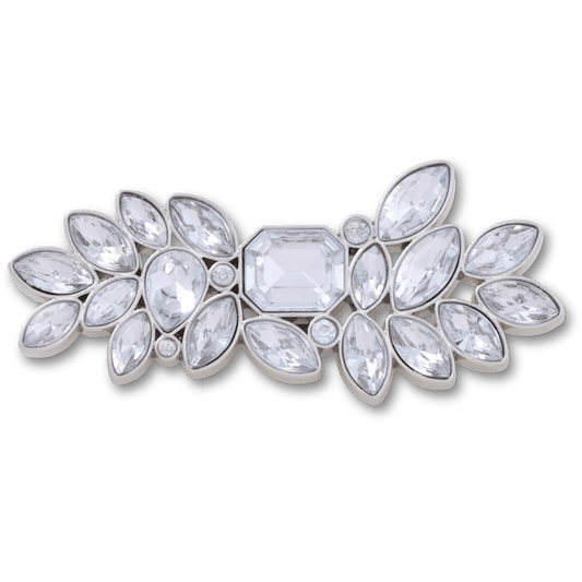 Silver leaf gem charm - US 8909