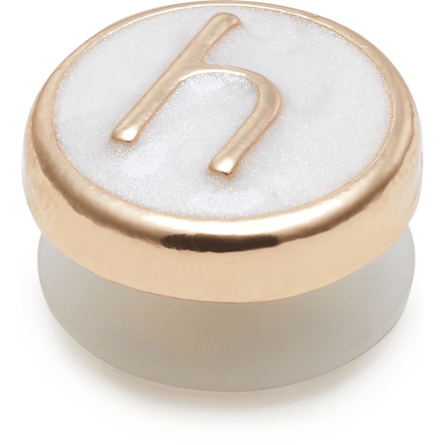 Tiny Pearlized Letter H - US 3018