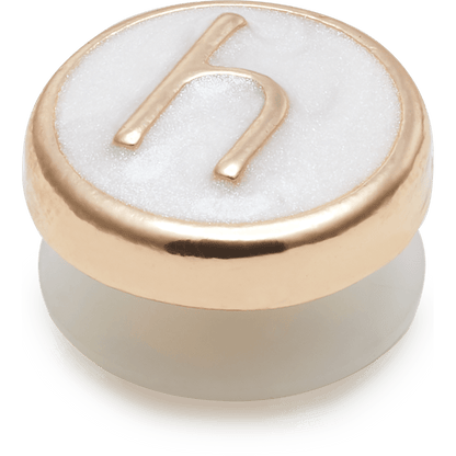 Tiny Pearlized Letter H - US 3018