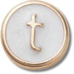 Tiny Pearlized Letter T - US 4499