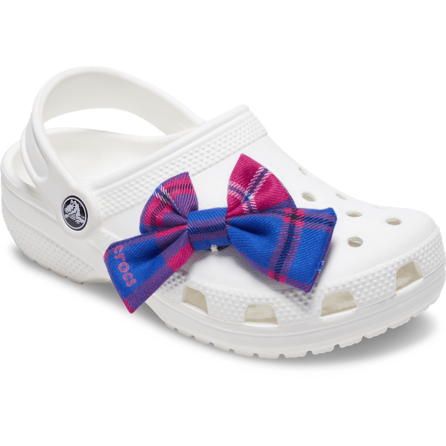 Pink Plaid Knit Bow - US 8881