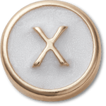 Tiny Pearlized Letter X - US 4339