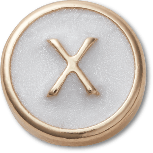 Tiny Pearlized Letter X - US 4339