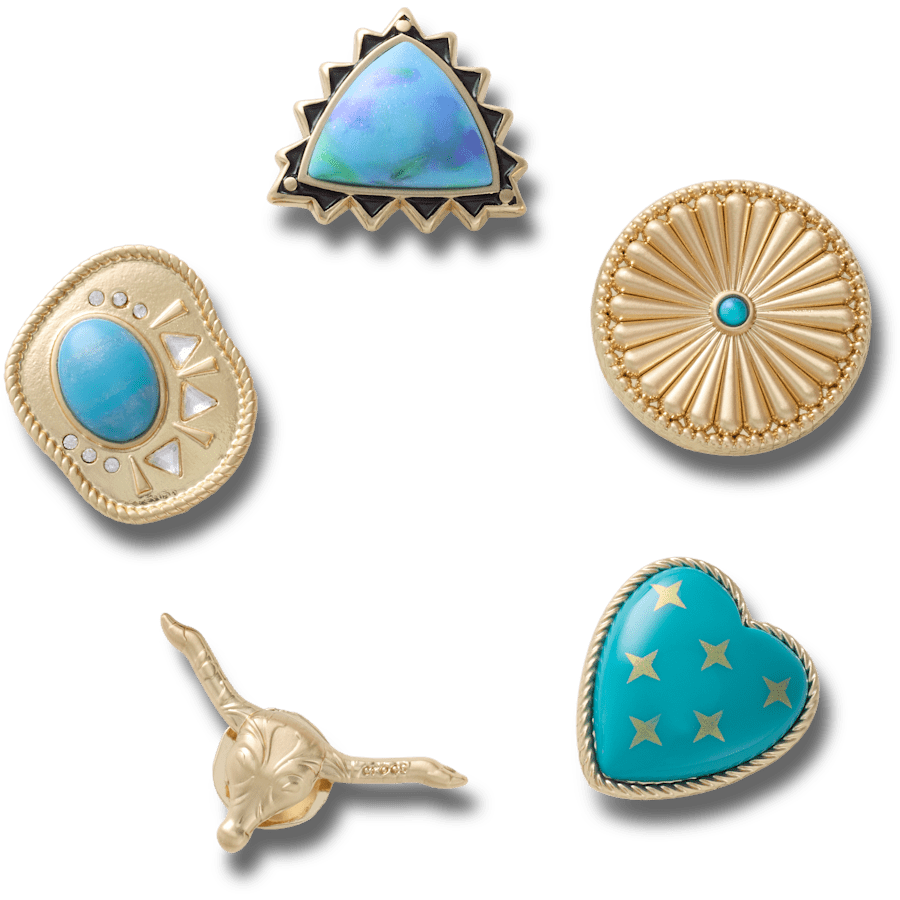Gold Turquoise Western 5 Pack - US 9158
